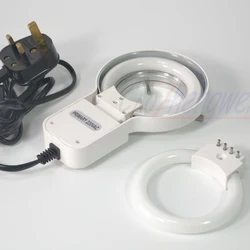 FYSCOPE 220V Microscope Illumination 8w Circular Light With One pcs Spare Lampe Metal Ring Adaptor