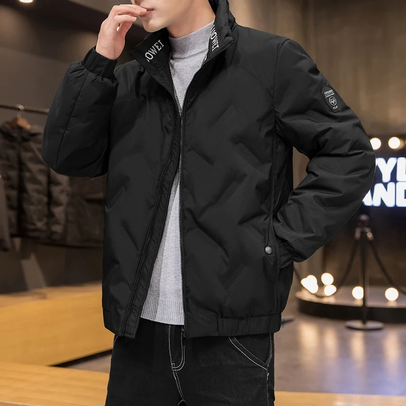 Men's lightweight down jacket new tide winter clothing student youth self-cultivation men's stand collar fashion jacket