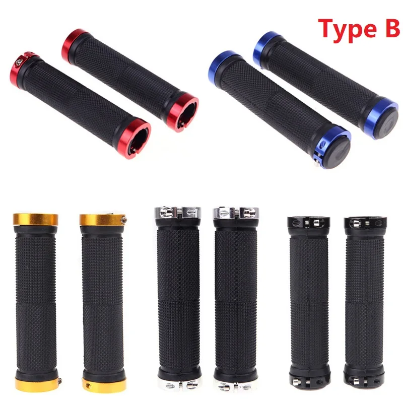 1 Pair Comfortable Portable Cycling Bike Mountain Handlebar Rubber Anti-slip Bicycle Handlebar 2 styles optional