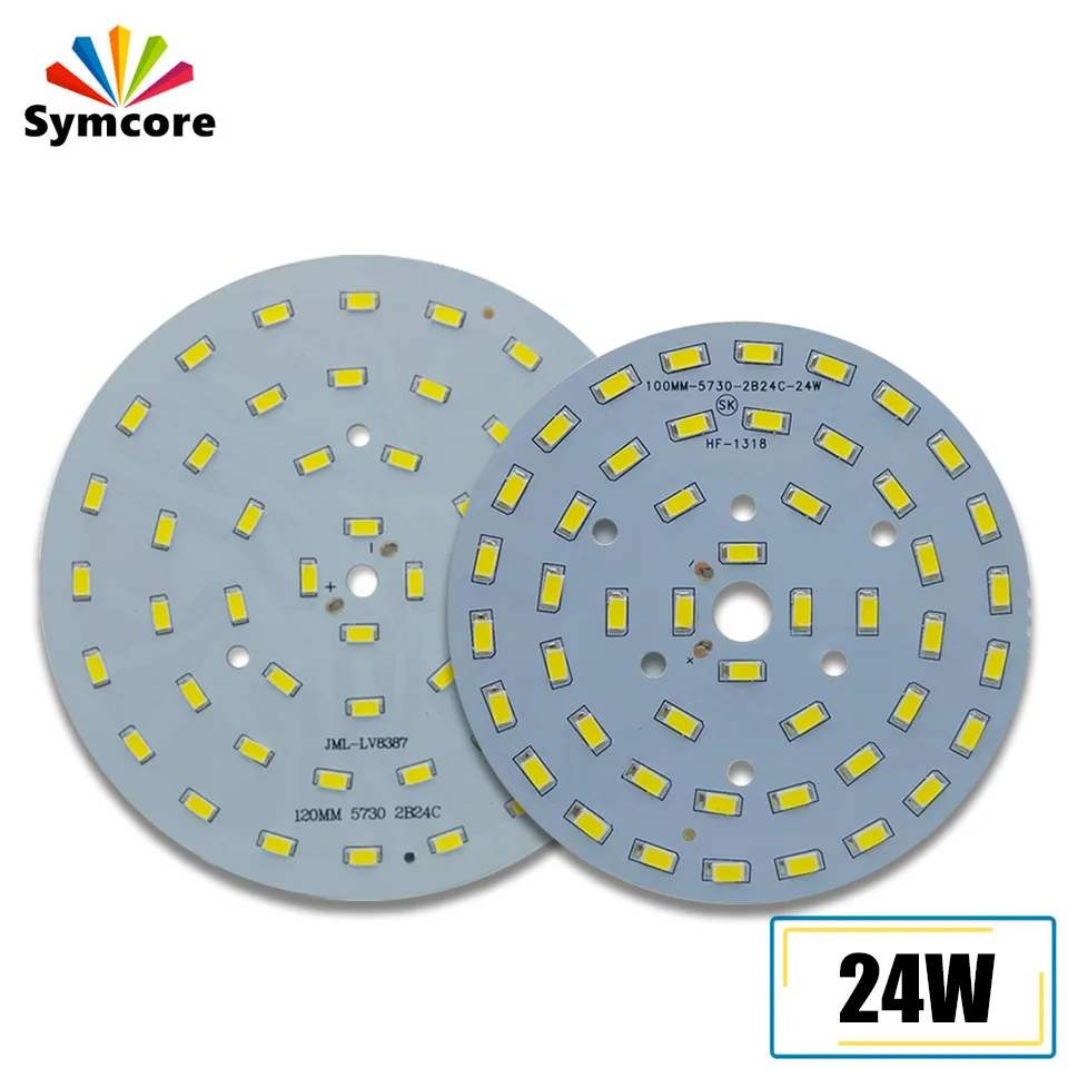 High Power 24W 90MM 100MM 120MM 145MM Bright High Lumen Lamp Plate LED Chip Light Beads Circular Lamp Plate For DIY Ceiling Lamp