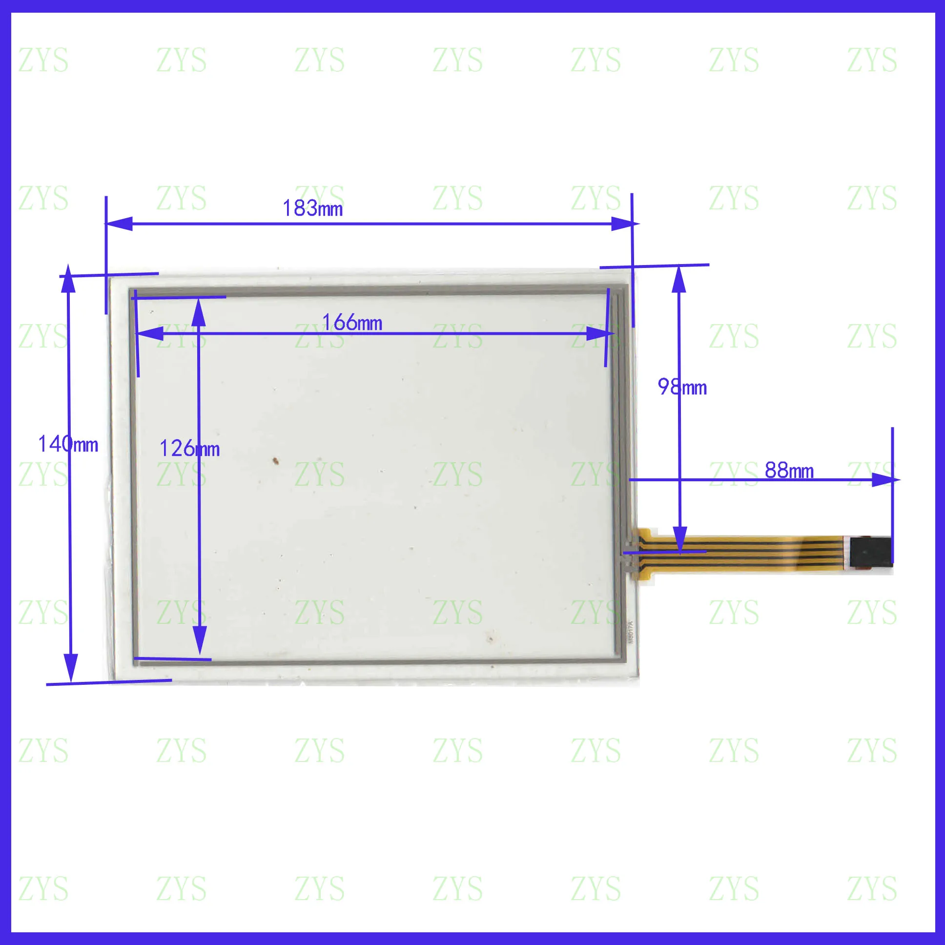 

ZhiYuSun M8017A 8Inch 183*140mm 4Wire Resistive TouchScreen Panel Digitizer for GPS CAR this is compatible 183*140 M8017A