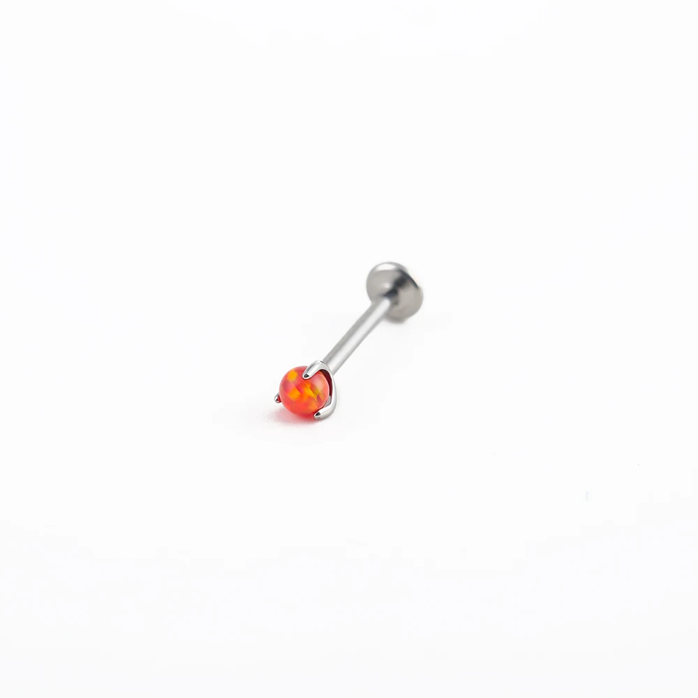 16G Implant Grade Titanium ASTM F136 Internal Thread Labret Ear Cartilage Tragus Piercing Body Jewelry