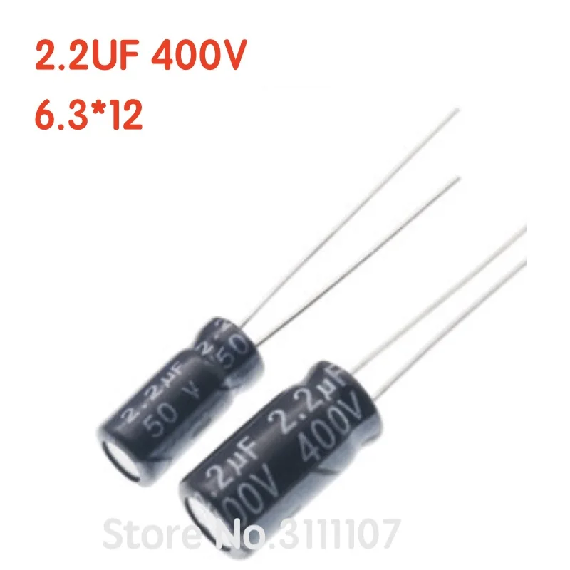 

20PCS/LOT 2.2UF 400V 6.3*12 Aluminum electrolytic capacitor Electrolytic Capacitor 400v 2.2uf 100%NEW