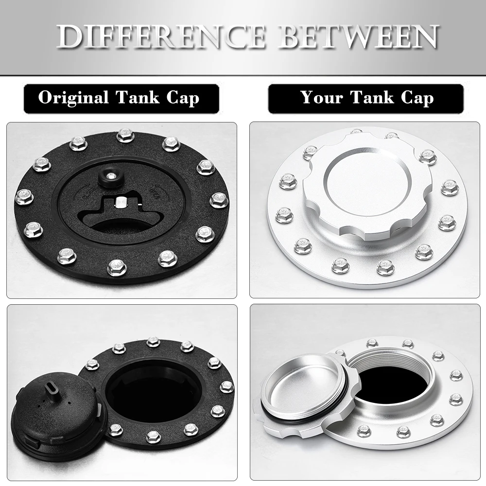 PQY - Billet Aluminum Fuel Cell / Surge Tank Cap with 12 bolting holes with 3\'\' I.D.Opening For RI  fuel cells PQY-SLFCC-01SL