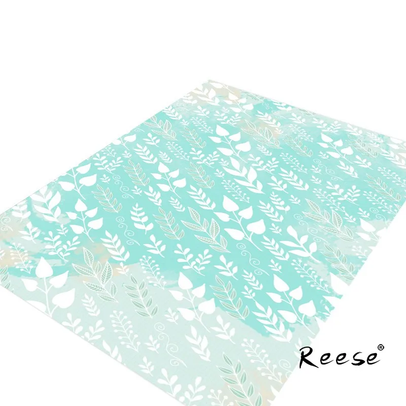 Reese Thicken Spring And Summer Carpets For Bed Room Tender Green Leaves Decoration Soft Comfortable Area Rug Unfading Washable