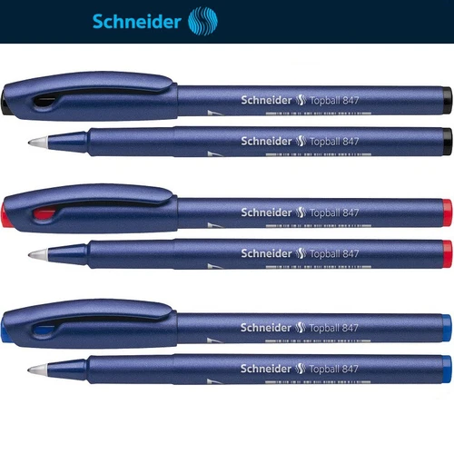 Bolígrafo de Gel alemán Schneider TOPBALL 847, 0,5mm, punta de plástico elástica, bolígrafo de firma, escritura suave, suministros para exámenes de estudiantes, 1 ud.