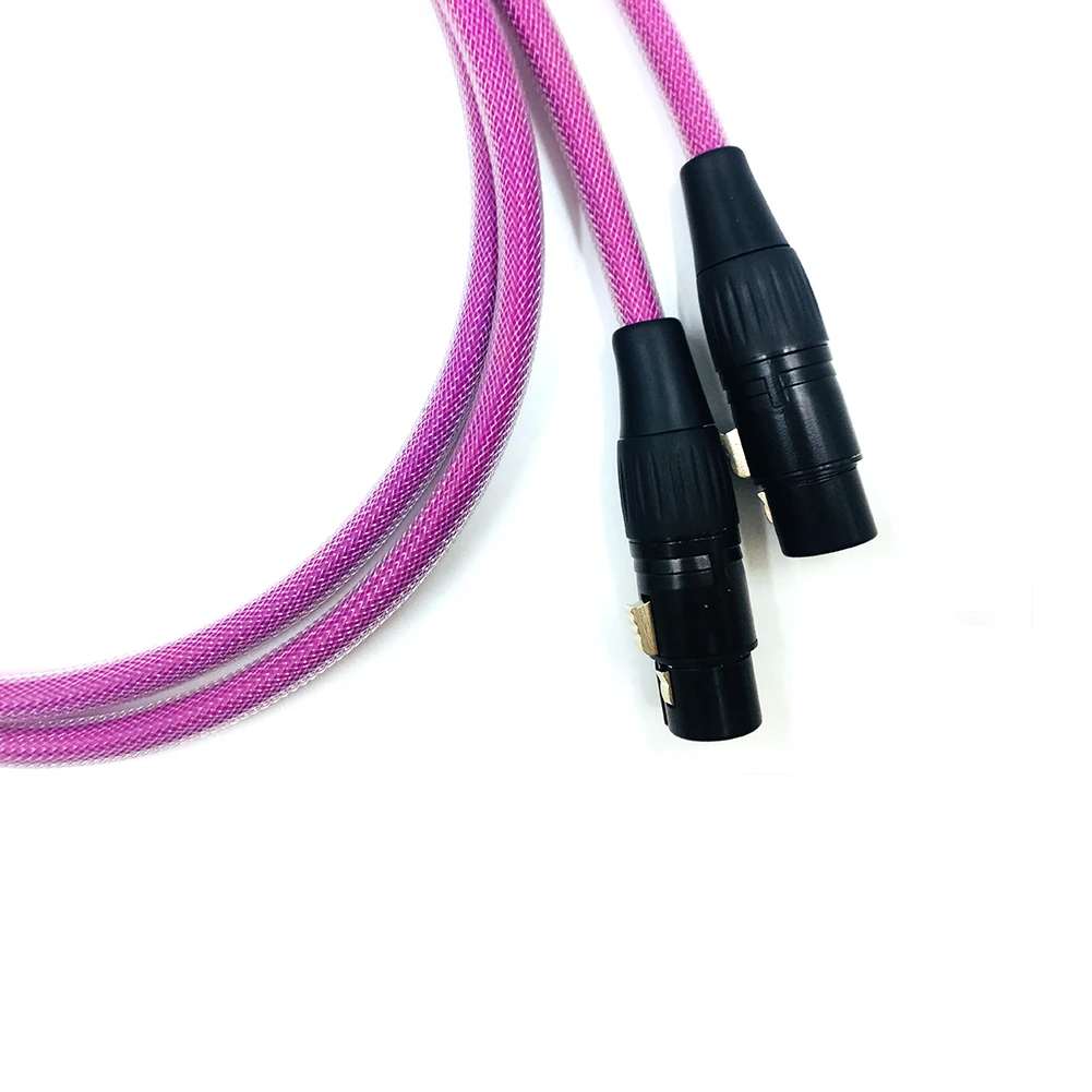 HIFI OCC Copper Silver Plated 2RCA to XLR Female Cable RCA plug to LR Female Audio Cable for Amplifier CD DVD player