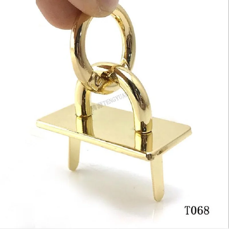 

(10pcs/lot) Luggage and handbag hardware accessories Zinc alloy spring ring lock seat Bag with chain link ring