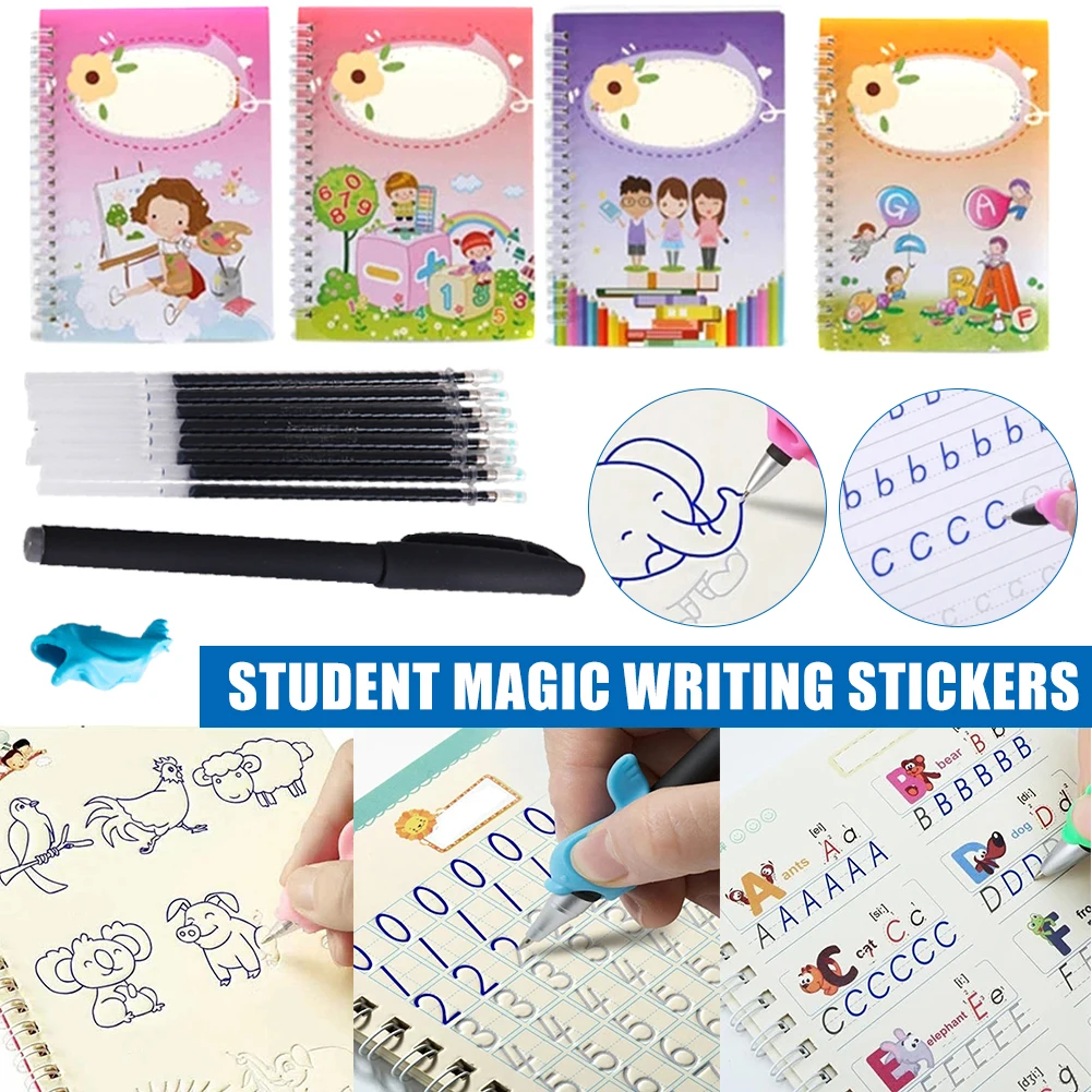 2021 New Magic Calligraphy That Can Be Reused Handwriting Copybook Set for Kid Calligraphic Letter Writing for School