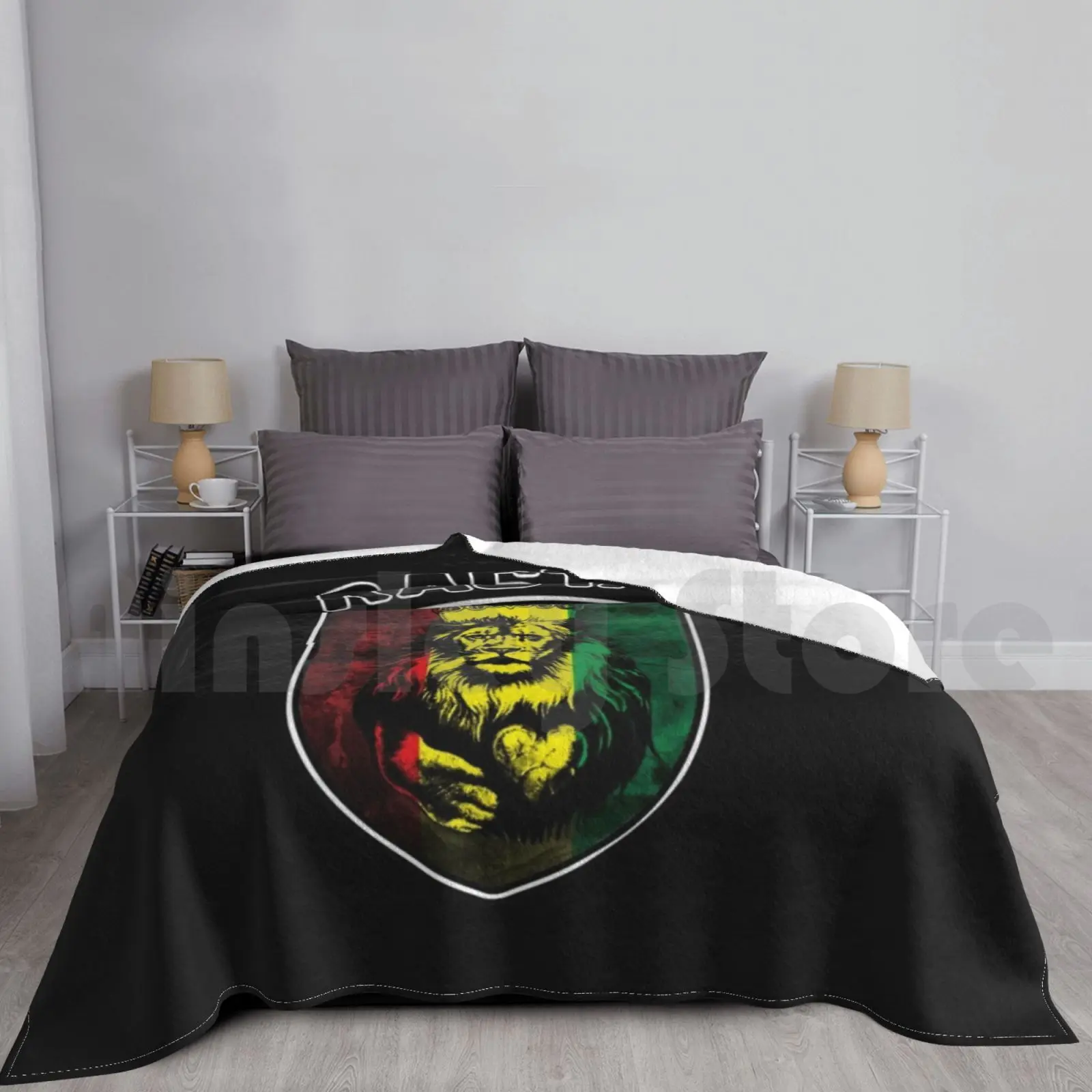 Rasta Blanket Fashion Custom 2165 Rasta Reggae Red Yellow Green Lion Jam