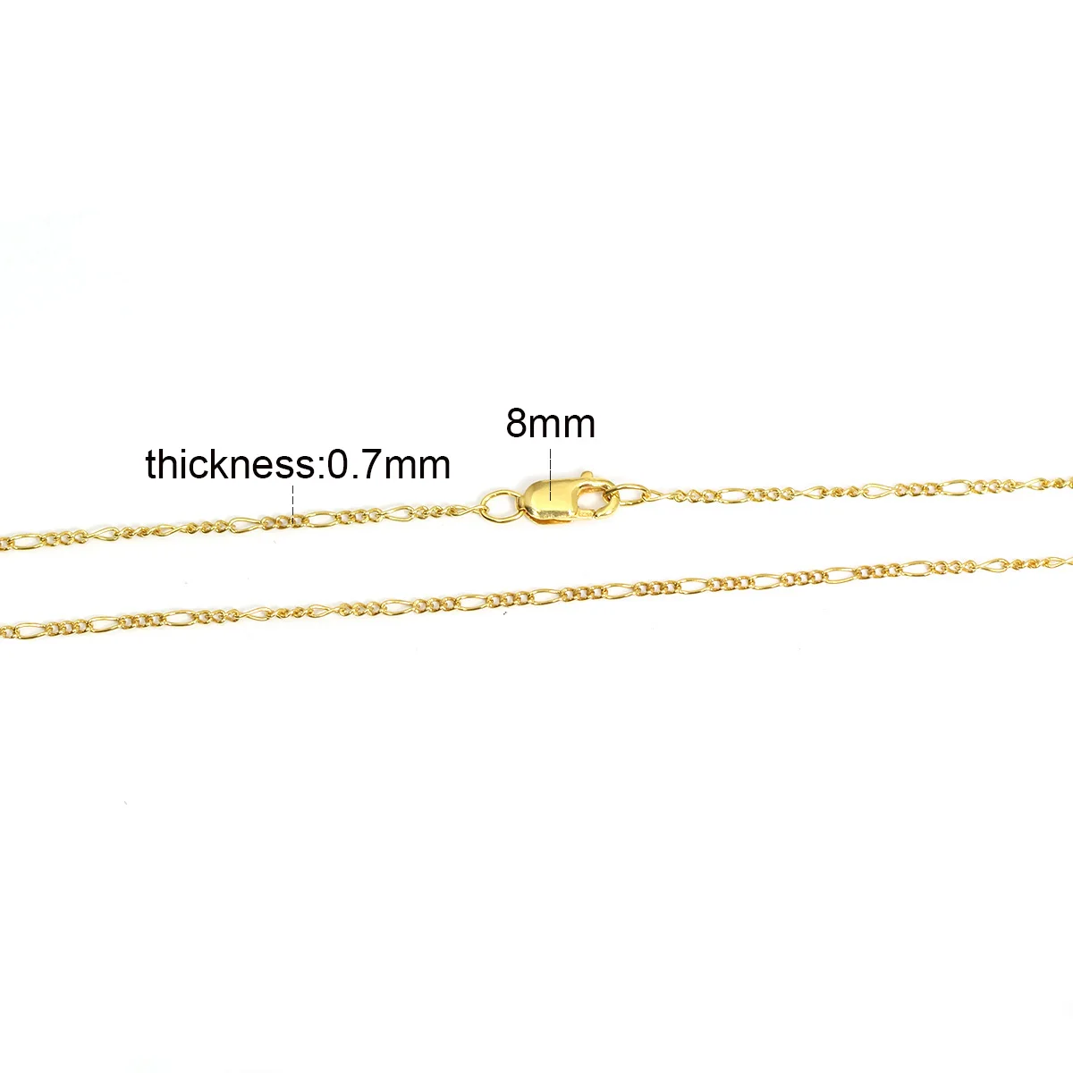 Beadsnice ID40136smt2 Figaro Chain Necklace with Lobster Clasp for Women Jewelry Pendant Making