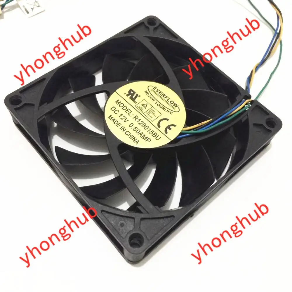 

Everflow R128015BU DC 12V 0.50A 80x80x15mm 4-Wire Server Cooling Fan