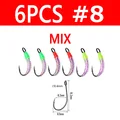 6 piezas talla 8 MIX