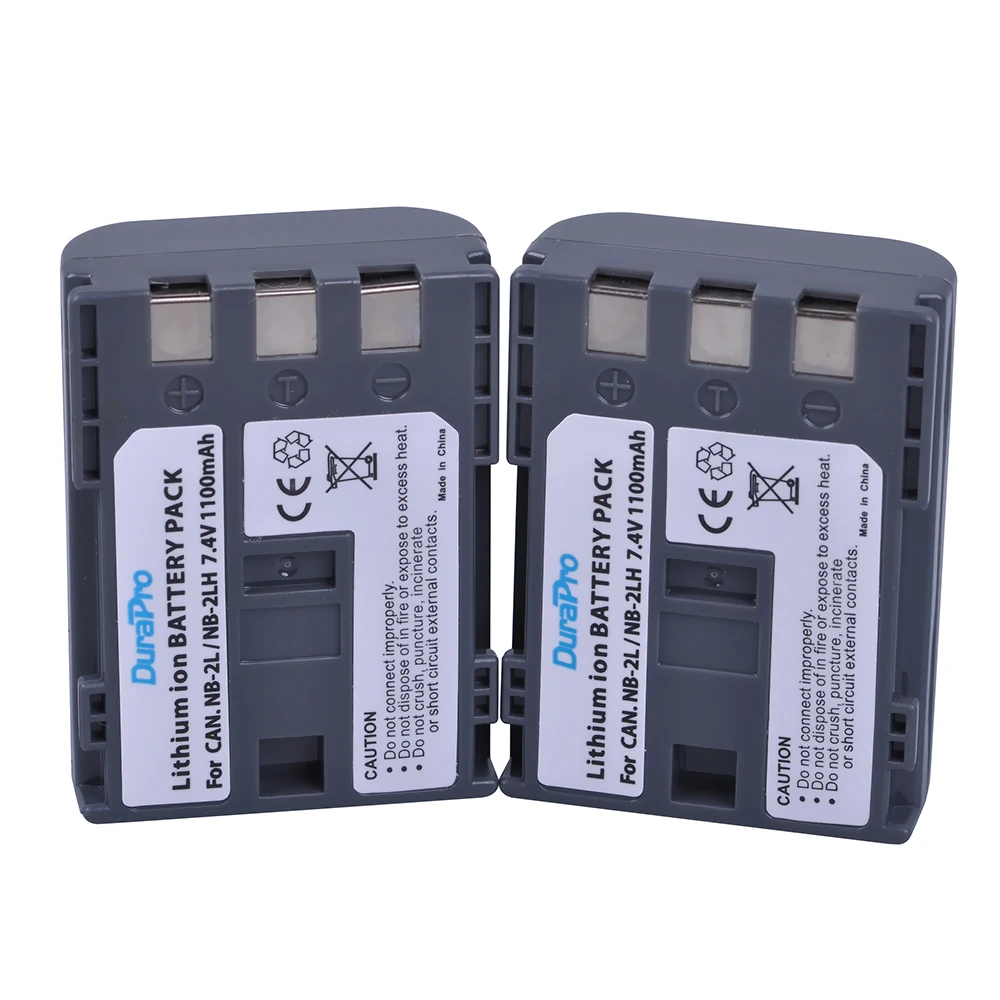 DuraPro 3Pc NB-2LH NB-2L Thay Thế Pin Li-ion Cho Canon EOS 400D S80 S70 S50 S60 350D G7 G9 Kiss N X Rebel XT XTi