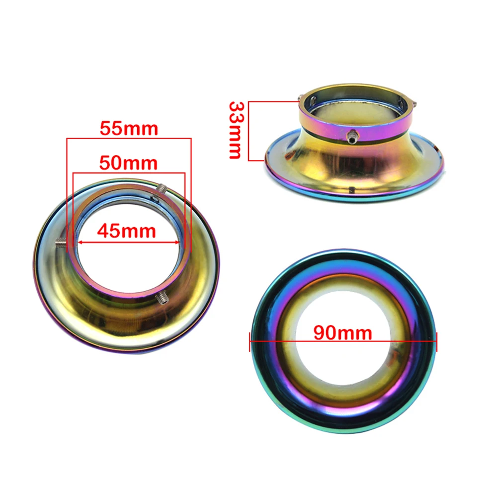 ZSDTRP 50mm Motorcycle Air Filter Wind Horn Cup Alloy Trumpet with Guaze for PWK21/24/26/28/30mm PE28/30mm Carburetor