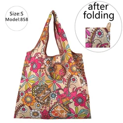 Small Nylon Eco Shopping Bags Storage Sturdy Portable Flower Kawaii Grocery Reusable Foldable Tote Travel Machine Washable