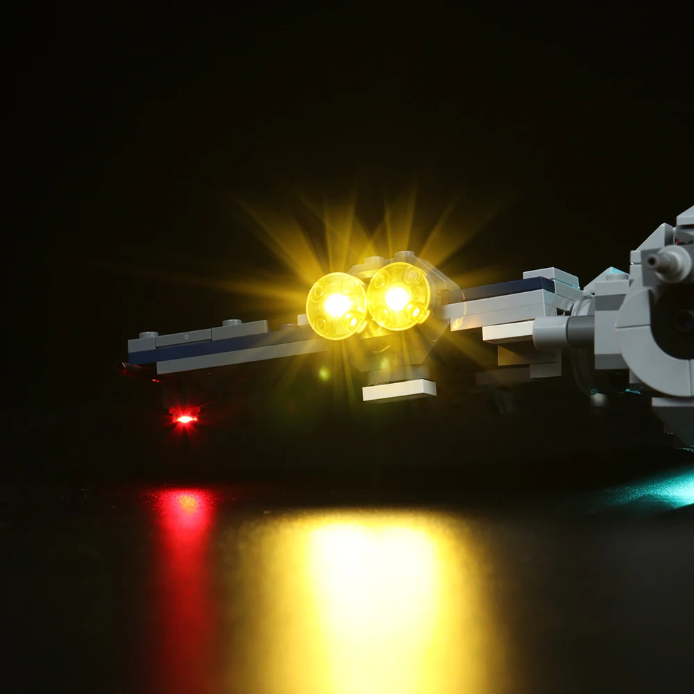 Vonado Set di illuminazione a LED per 75316 mandaloriano Starship Fighter da collezione mattoni giocattolo Kit luce, non incluso il modello di edificio