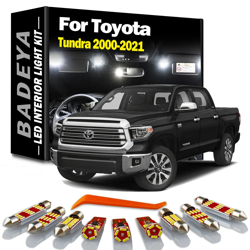 

Комплект автомобильного светодиодного внутреннего освещения BADEYA Canbus для Toyota Tundra 2000-2013 2014 2015 2016 2017 2018 2019 2020 2021 Светодиодные лампы без ошибок