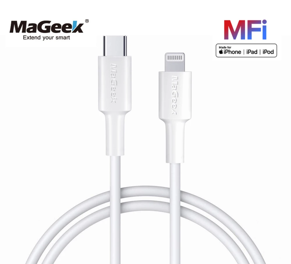 MaGeek USB C to Lightning Cable, [Apple MFi Certified] 1.0m / 1.8m iPhone 13 Charger PD Fast Charging Cable for iPhone 13/12