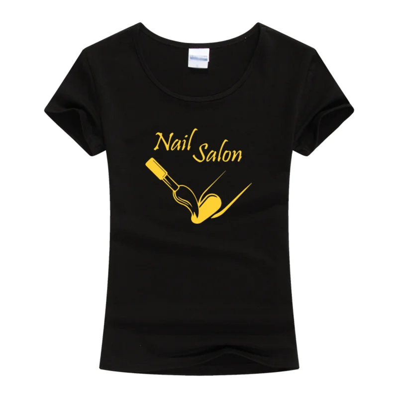 Nail Bar Salon Girl T-shirt New Fashion Women Cotton Short Sleeve T Shirt Hip Hop Tees Tops Harajuku Streetwear Summer T Shirt