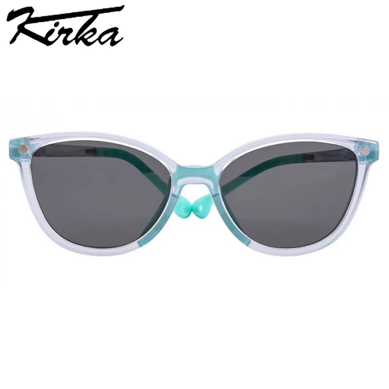 Kirka Magnetic Sunglasses for Girls Boys Eyewear Cat Eye Sunglasses UV400 Sun Glasses Clip-on TR Soft Glassess for Child Eyewear