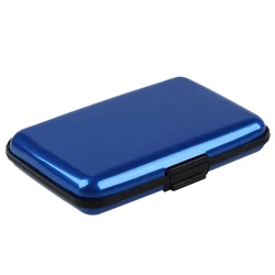 Waterproof Business Id Credit Card Wallet Holder Aluminum Metal Case Box (Ran Color)
