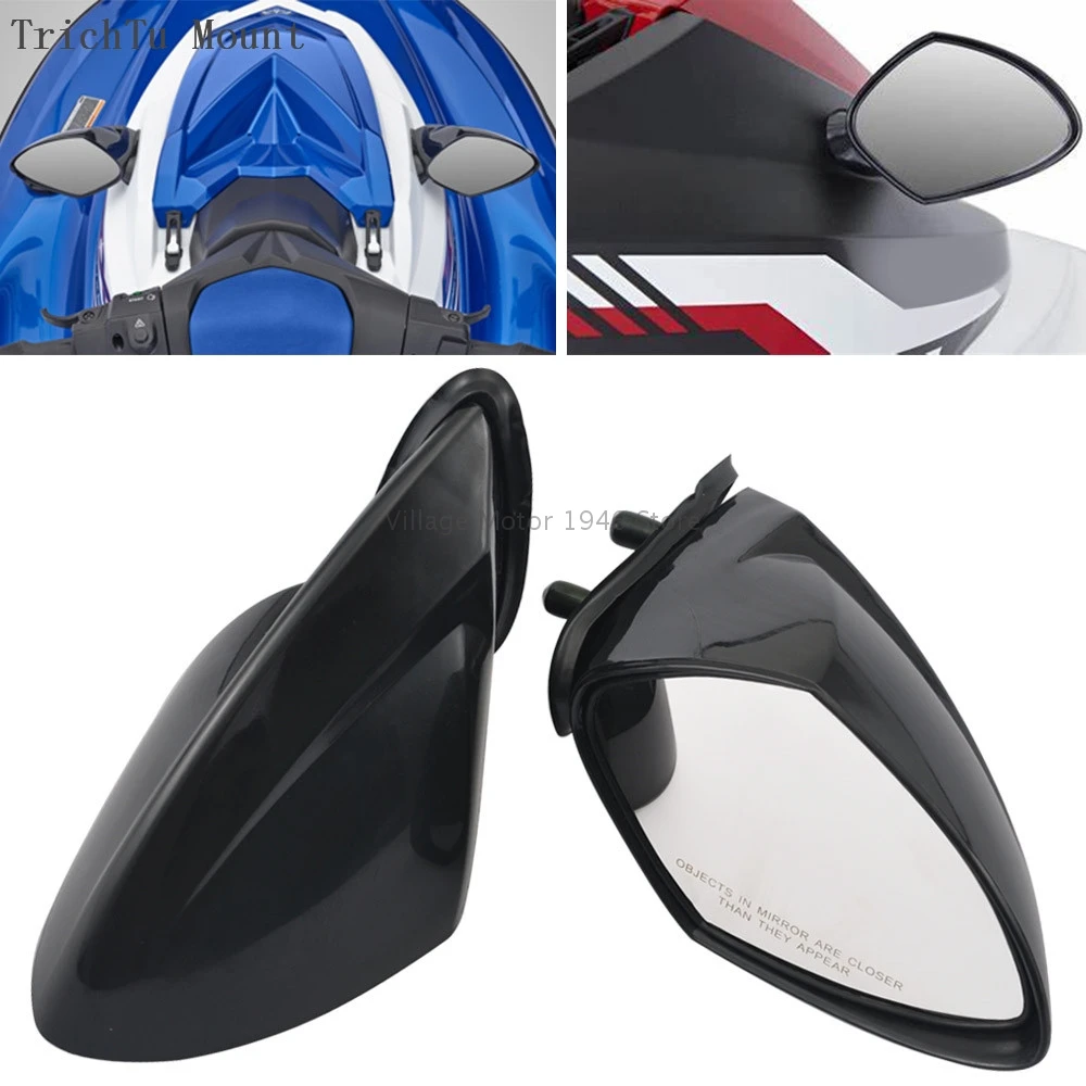 

1 Pair Motorboat Rearview Mirrors Side Mirror For Yamaha WaveRunner VX 110 Deluxe Sport Cruiser EX Series EX R 2005-2009