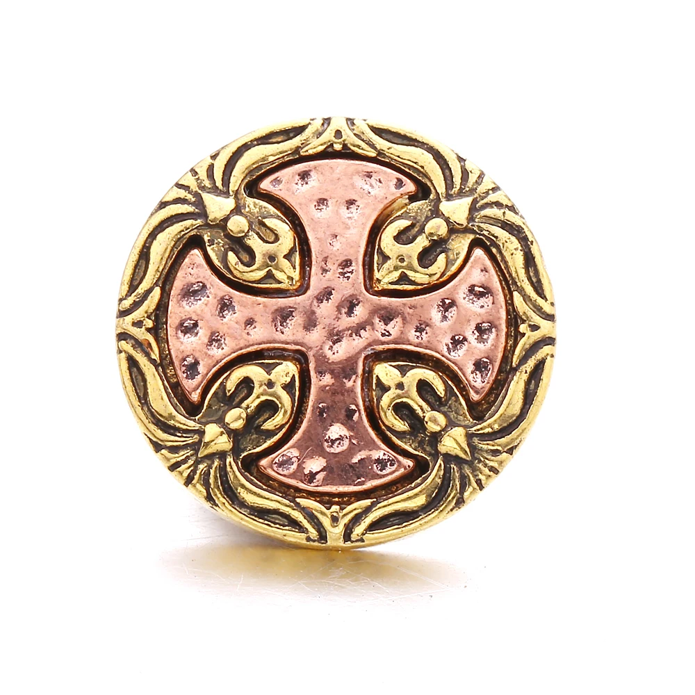40 Style Double Color Snap Button Jewelry 5Pcs/Lot Mixed Metal 18mm Snaps Button for 18mm Snap Bracelets Bangles Wholesale
