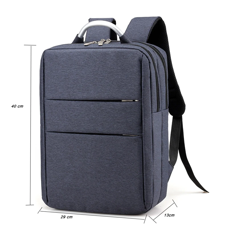 Fashion Double Lock Bagpack 14 Inch Laptop Backpack Men College Student High Capacity Travel Business Backpack Men Travel Bag