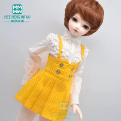 BJD Doll Clothes fits 43-45cm 1/4 MSD Fashion shirt Denim overalls strap dress