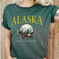 Alaska Eagle Nature Travel T Shirt Cotton Loose O Neck Vintage Tee Shirt Fashion Woman Tshirts Female Cute Aesthetic Graphic Top