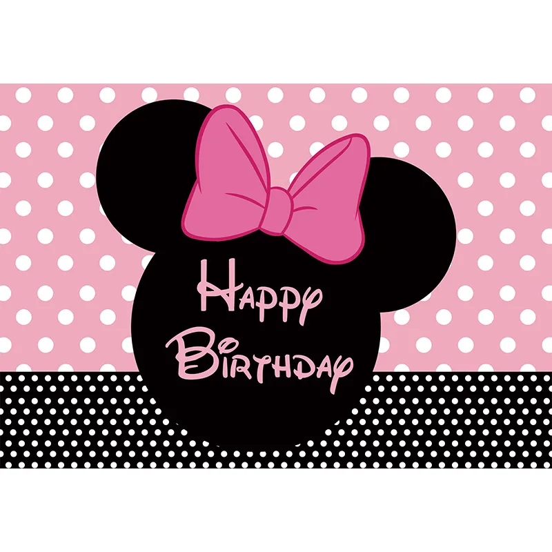 Мышь день рождения фон мультфильм вечевечерние розовая девочка украшение дети ребенок душ новорожденный настроить фон фотосессия