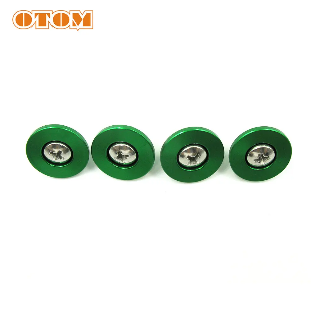 OTOM 4x Motorcycle Chain Slider Aluminum CNC Countersunk Head Bolt Washers Gasket Flat Fork Pad Screw For KAWASAKI KX250F KX450F