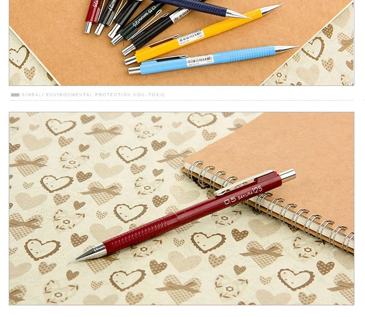 SAKURA Multifunktions-Druckbleistiftpresse, automatische Bleistiftaktivität, Studentenbleistifte, Skizzenzubehör, 0,3/0,5/0,7/0,9 mm – Detail 9