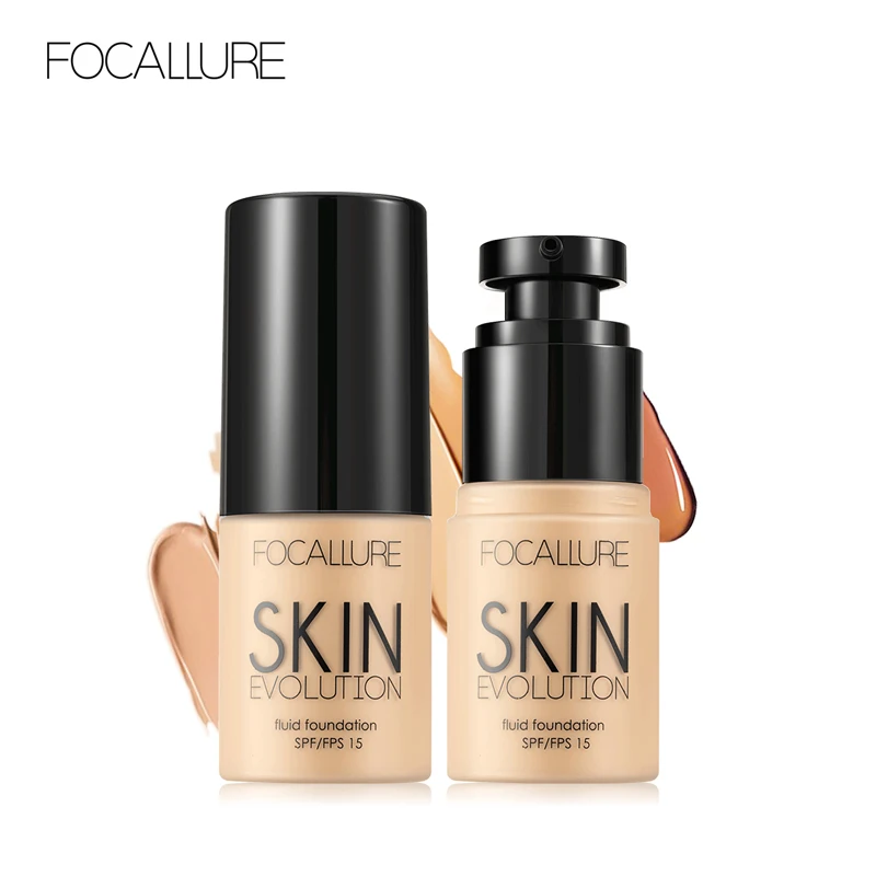 Foucallure Full Coverage Face Liquid Foundation 8 Colors Makeup Base BB Cream Oil-Control Face Foundation Long Lasting