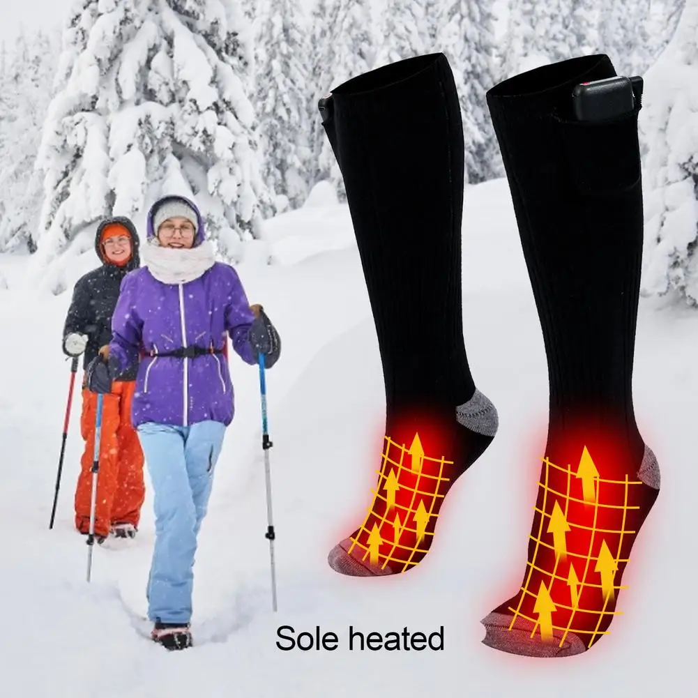 Electric Heated Socks Skiing Heated Socks For Men Women Winter Warming Cycling Hiking Snowboard Socks Rechargeable Battery