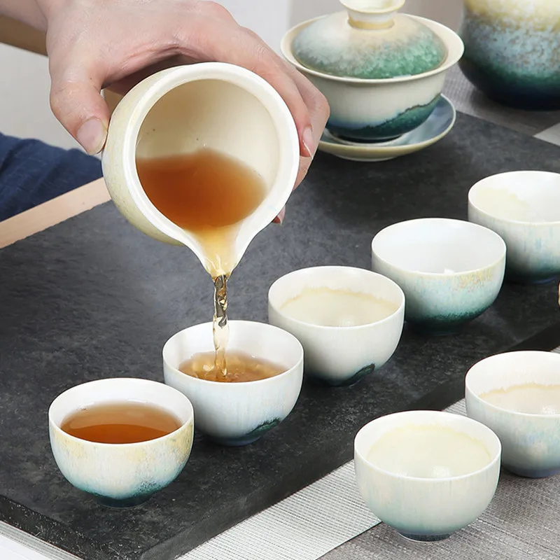 Kiln Changed Tea Bowl, Retro Stoneware Water Cup, Single Cup, Large Tea Master Cup