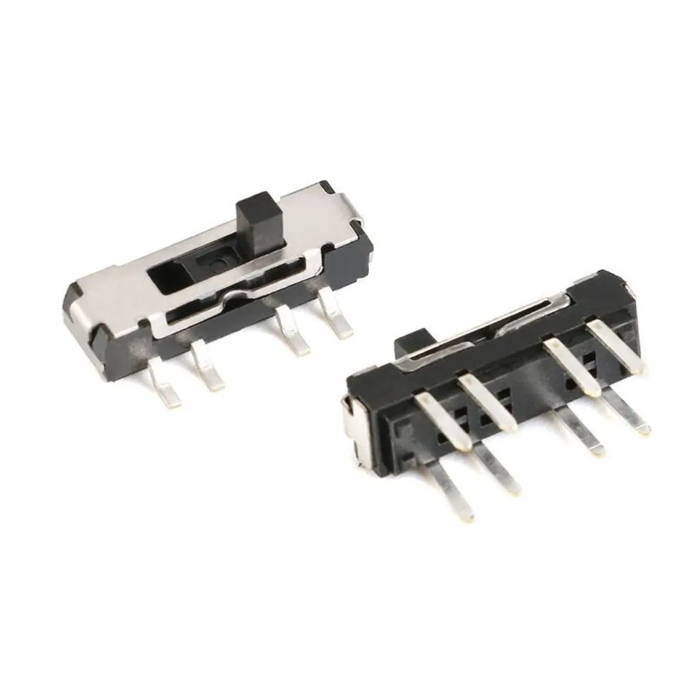 50PCS/1LOT MSS-23D18 13*3.5*3.5mm SMD/DIP Slide Toggle Switches 3 Gear 8PIN Handle:2MM