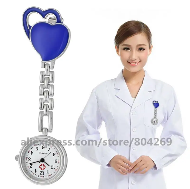 

Wholesale Fashion Pocket Watch Doctor Alloy Heart Watches Nurse Fashion Medical With Clip Pocket Watches hsb110503