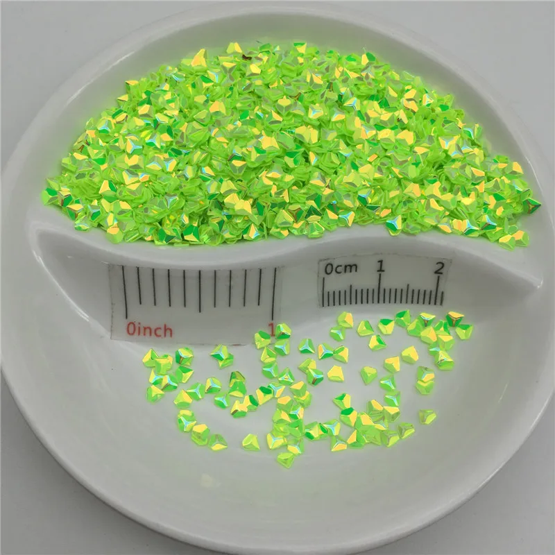 20g 3mm 3D Diamond Nail Sequins Rhomb Colorful Glitter Flakes Paillette Manicure 3D Nail Art Decoration