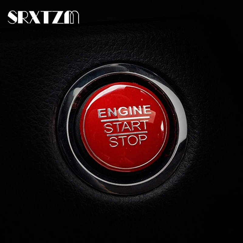 Car Engine Start Stop Button Sticker Cap Trim Cover For 2018 Toyota Camry XV70 Car Interior Accessories