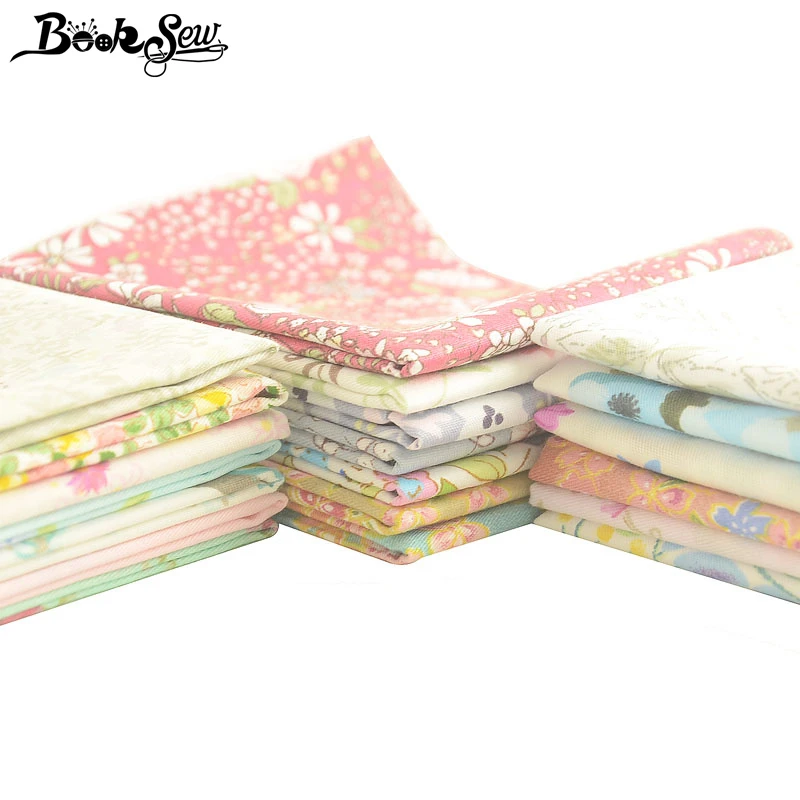 Booksew 100% Cotton Fabric Flowers Design 20x50cm/pcs Telas Algodon Patchwork Sewing Cushion Quits Tissu DIY Home Textile Cloth