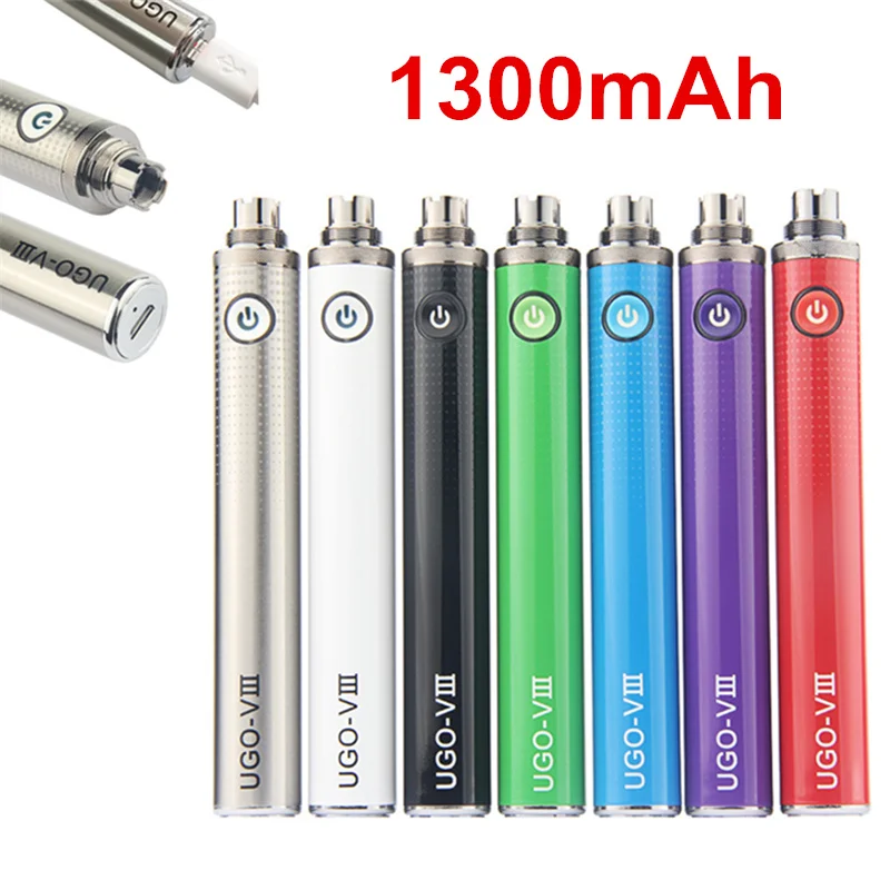 1300mah UGO VIII Battery Vision Micro Evod Passthrough Charger Electronic Cigarette Ego 510 Thread UGO V Vape E Cigs Kit