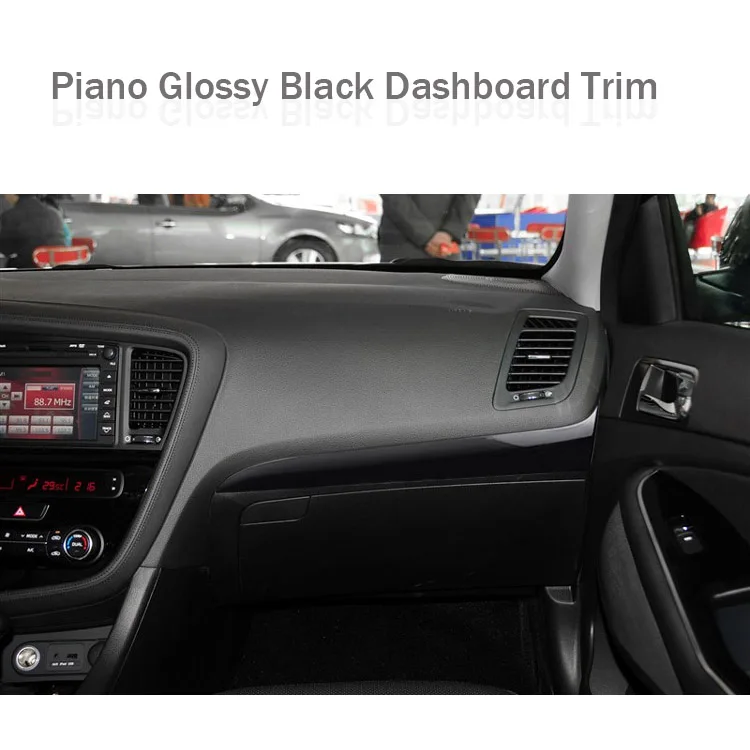 Glossy Piano Black Interior Dashboard Panel Trim Cover Garnish Styling Accessories for Kia K5 Optima 2011 2012 2013 2014 2015