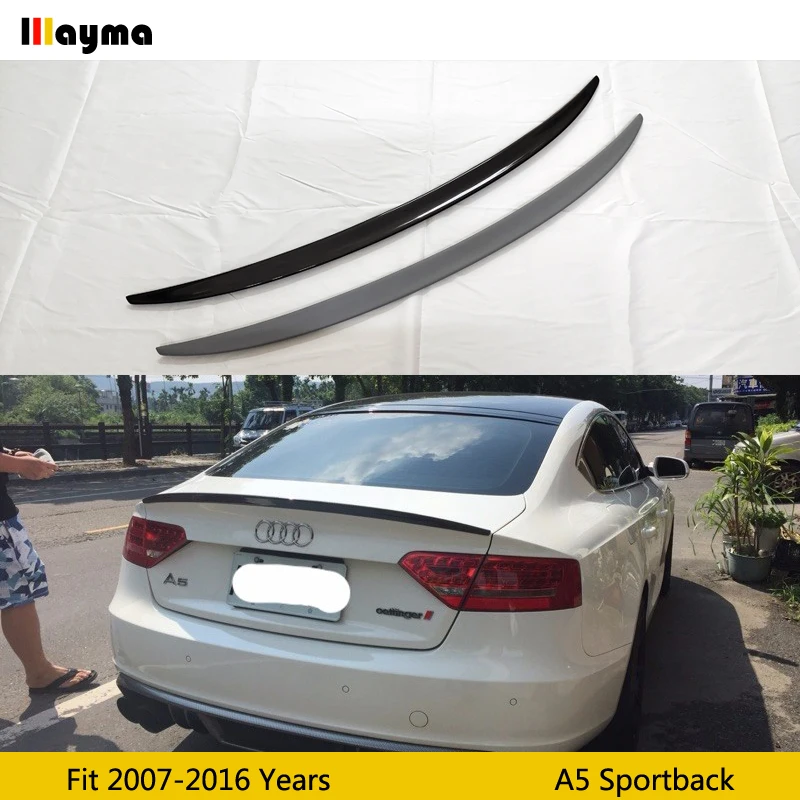 

Carbon fiber Rear Trunk Spoiler Lip For Audi A5 Sportback 2007 - 2016 A5 B8 Fiber glass Primer rear wing (not fit Sline S5 RS5)