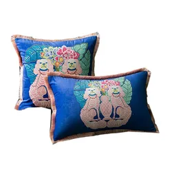 Hot Sell Vintage Cushion Cover Square Pillowcase Dog Deer Soft Pillow Covers Velvet Insta Popular Home Decoration Gift Idea 45cm