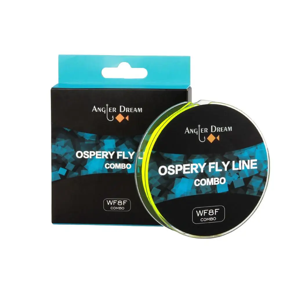 AnglerDream Moss Green Color Fly Fishing Line 3/5/8 WT Fly Line Combo Weight Forward Floating Fly Line WFF Fly Line