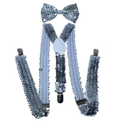 Männer Frauen Pailletten Hosenträger Elastic Y Zurück Stil Metall Clips Fliege Hose Smoking Hosenträger Jazz Hüte Cosplay Halloween Kostüm