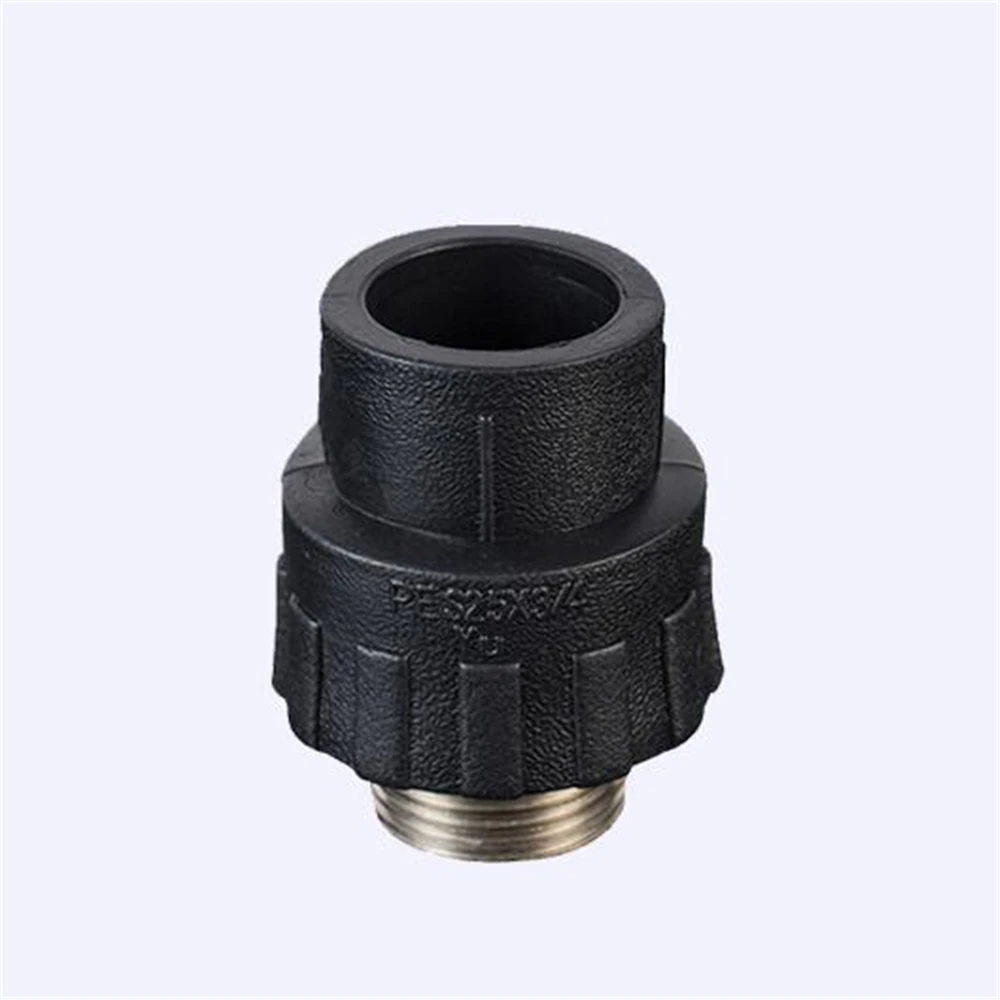 

PE Outer Wire Direct Pipe Fitting Socket Hot Melt Joint External Teeth Straight Through 4 Points 6 Points 25 1 inch 32 40 50