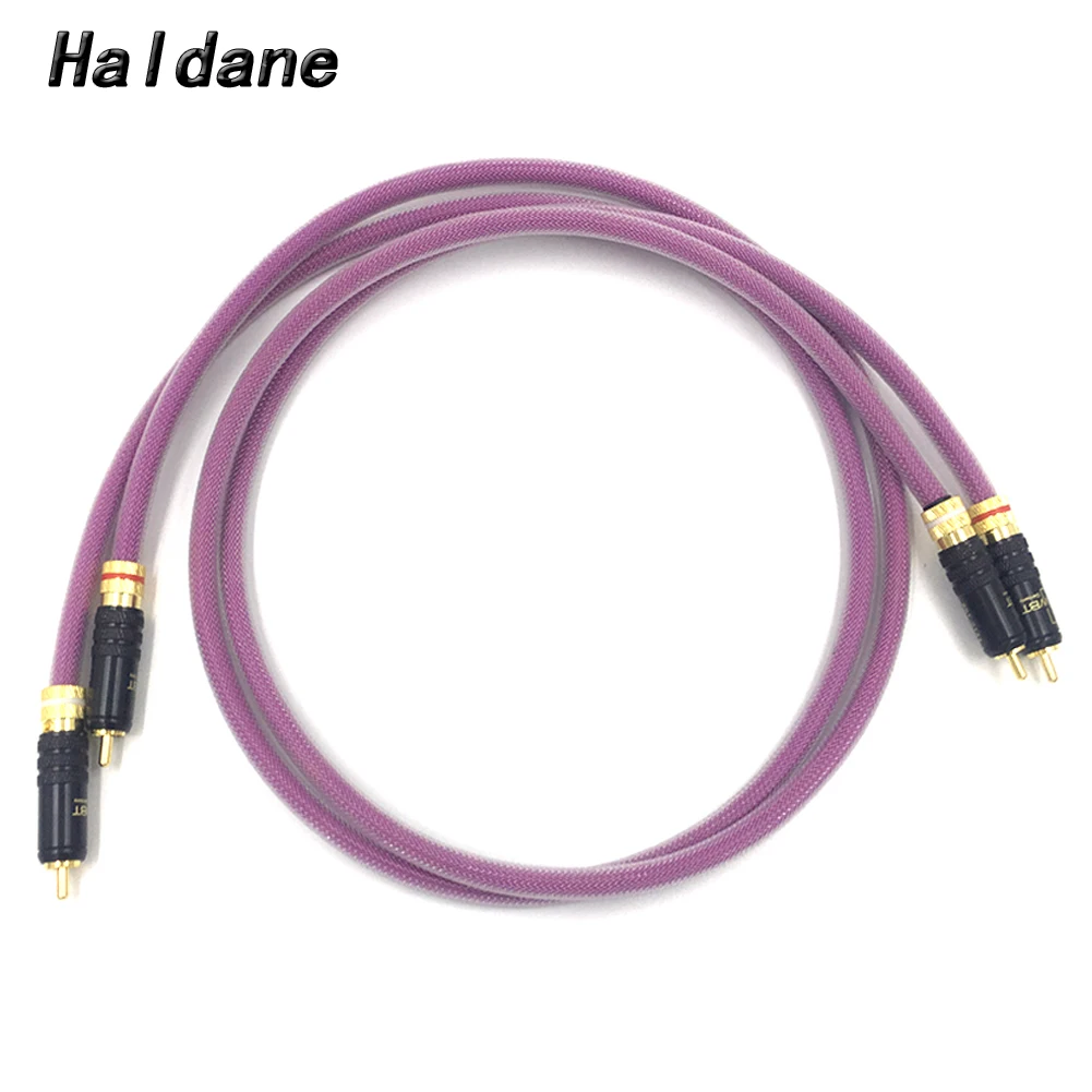 

Haldane Pair HIFI WBT-0144 2RCA Cable High-end 6N OFHC Audio cable HIFI Double RCA Signal Line Rca cable for XLO HTP1